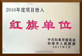 2016年度項(xiàng)目投入紅旗單位